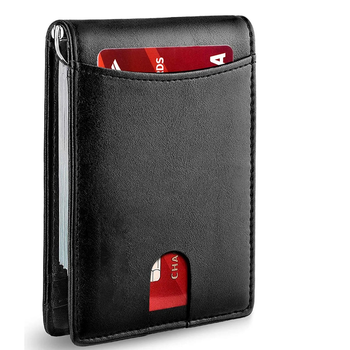 Slim Wallet for Men - RFID Blocking Leather Bifold Front Pocket Wallet