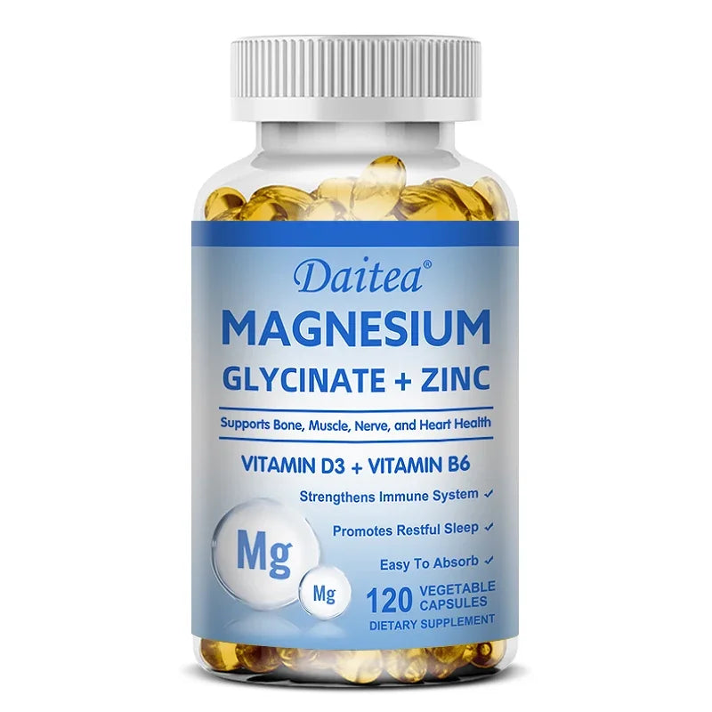 Magnesium Glycinate Capsules with Zinc - 60 Count