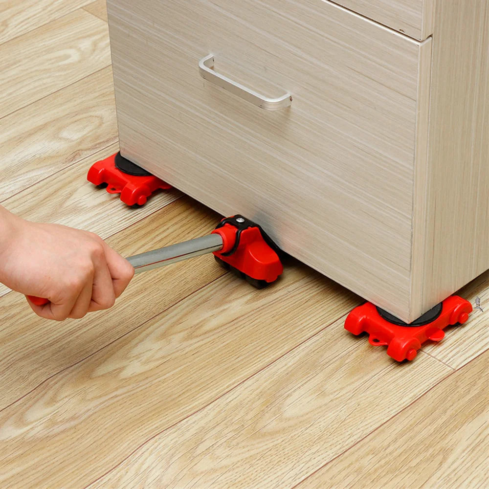Heavy Duty Furniture Lifter Mover Roller Set - 5 Pcs Transport Tools