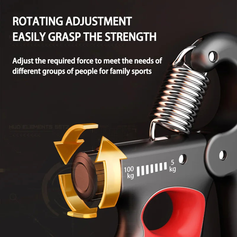 Adjustable Grip Strengthener 5-60kg for Muscle Recovery & Fitness Training