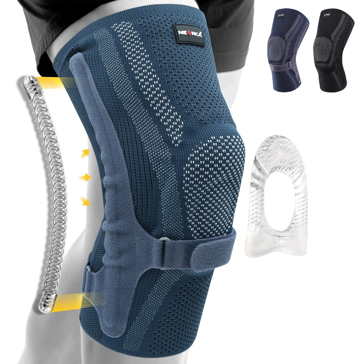 NEENCA Knee Brace with Patella Pad & Side Stabilizers for Sports & Daily Support