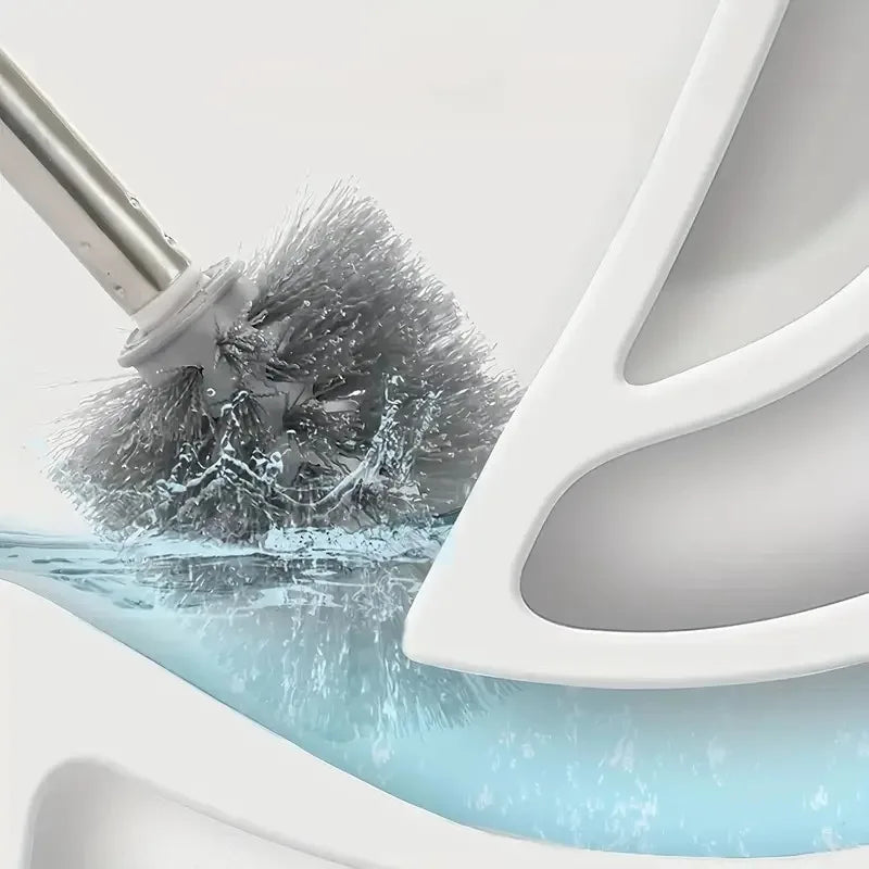 Toilet Brush and Holder Set for Bathroom Cleaning with Durable Bristles