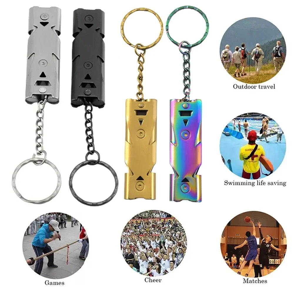Survival Whistle High Decibel Emergency Keychain Pendant Outdoor Tool
