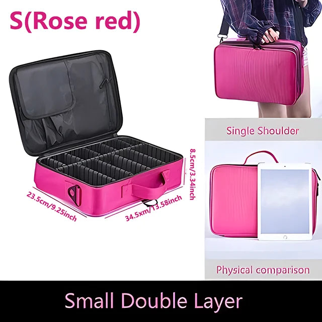 Professional Makeup Case Large Capacity Cosmetic Organizer for Travel