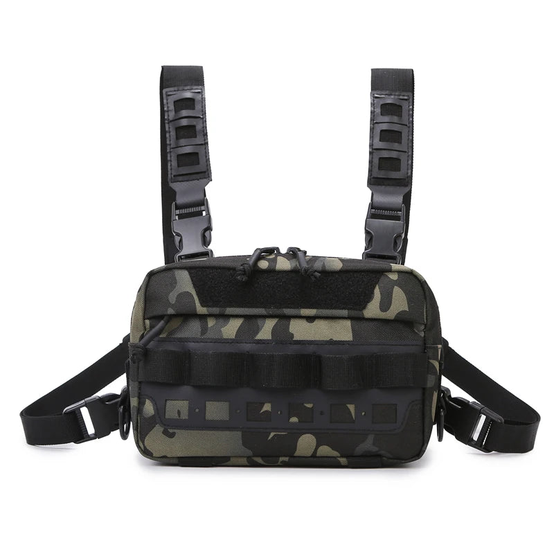 Camo Fishing Vest Bag Utility Tackle Chest Pack for Outdoor Activities