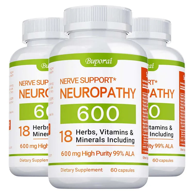 Neuropathy Support Supplement 600mg - Nervous System & Brain Function Aid
