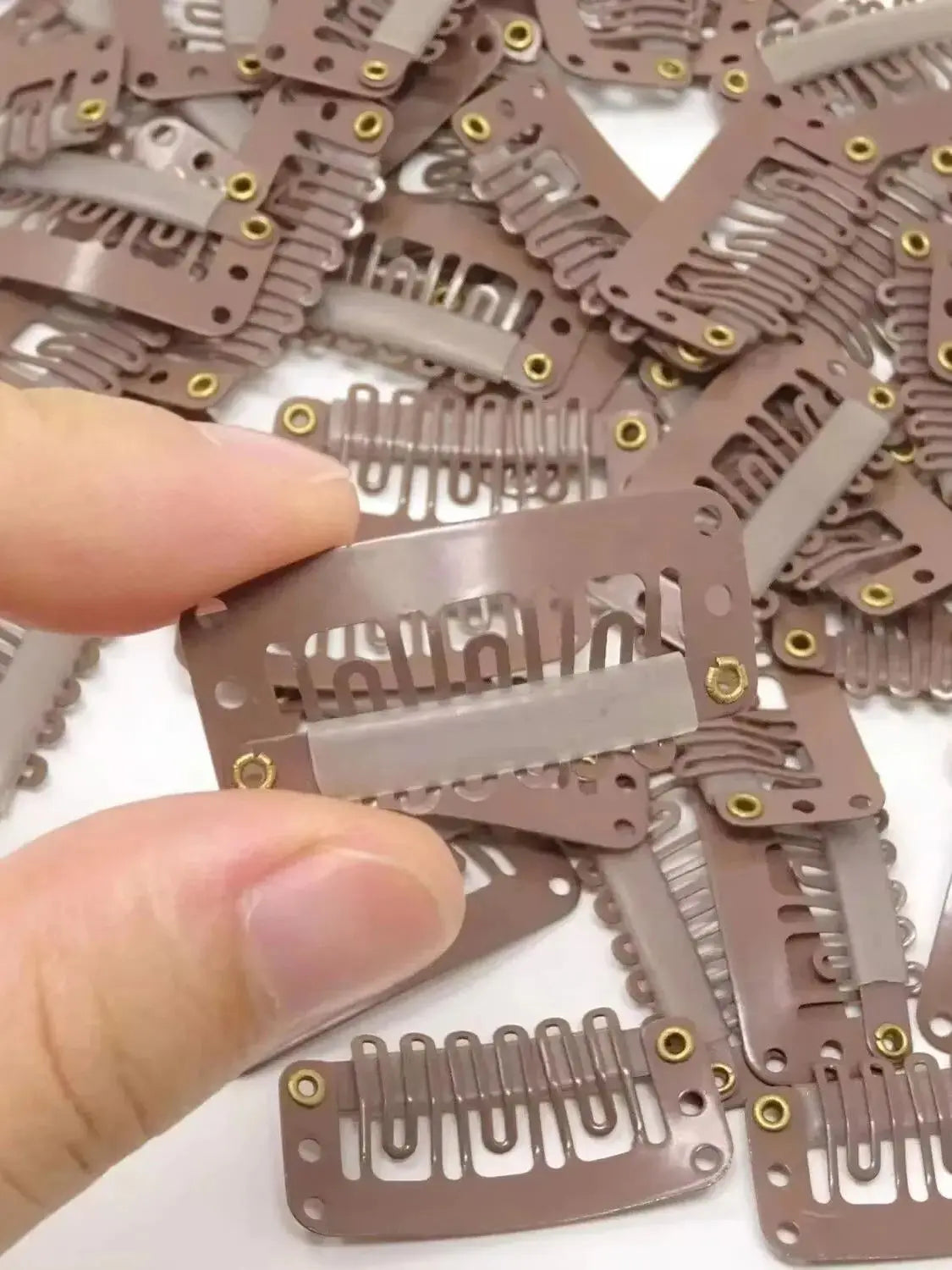 Hair Extension Clips 50 Pcs 23/28/32mm Rubber Metal Snap Accessories