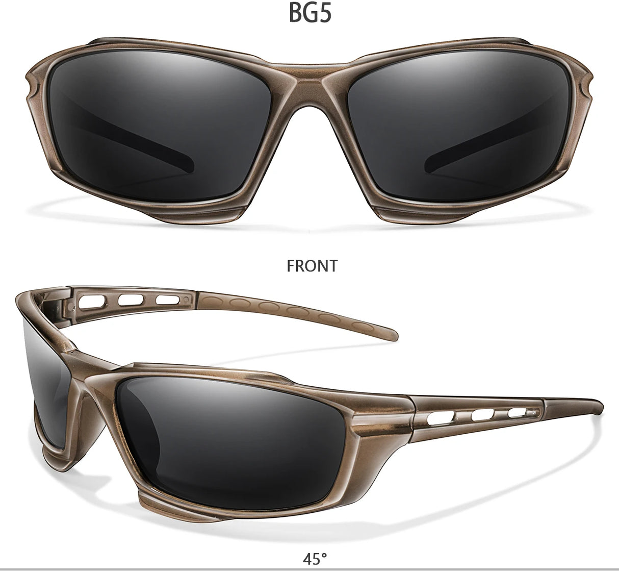 Polarized Sports Sunglasses for Cycling, Fishing, Running - Unisex Eyewear