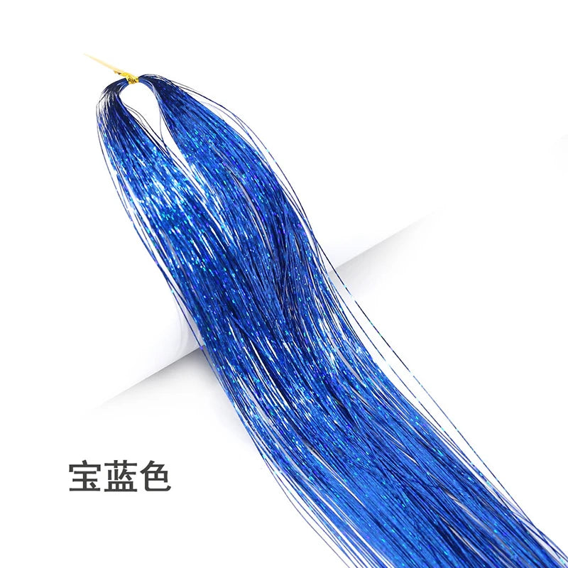 Rainbow Hair Tinsel Kit - Colorful Glitter Extensions for Braiding - 66 Strands