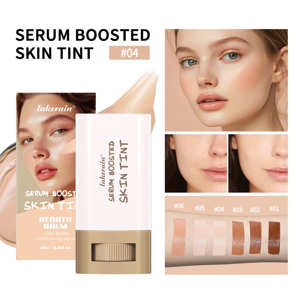 Skin Tint Balm Foundation Stick, Medium Coverage, Portable Makeup