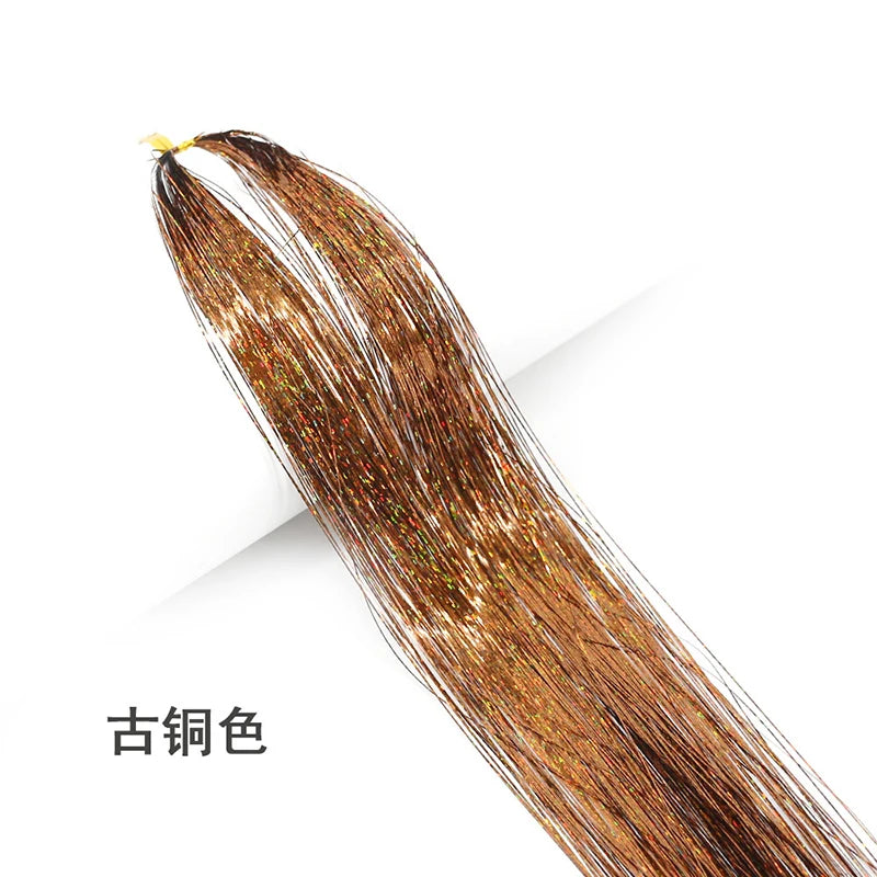 Rainbow Hair Tinsel Kit - Colorful Glitter Extensions for Braiding - 66 Strands