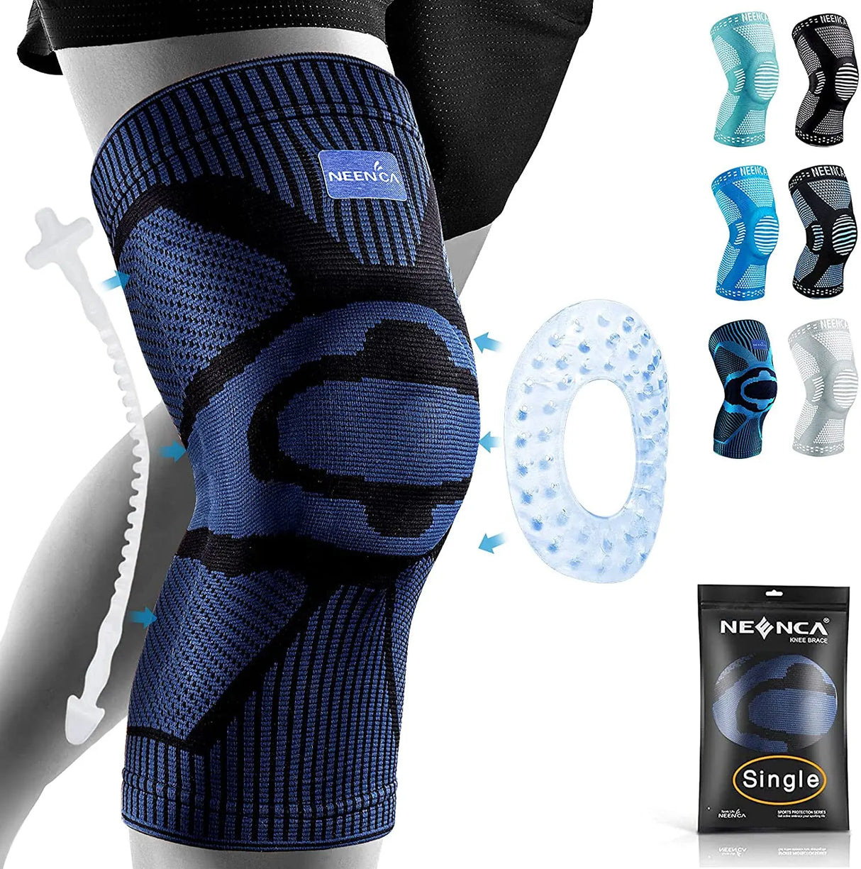 NEENCA Knee Support Brace with Side Stabilizers for Stability & Comfort