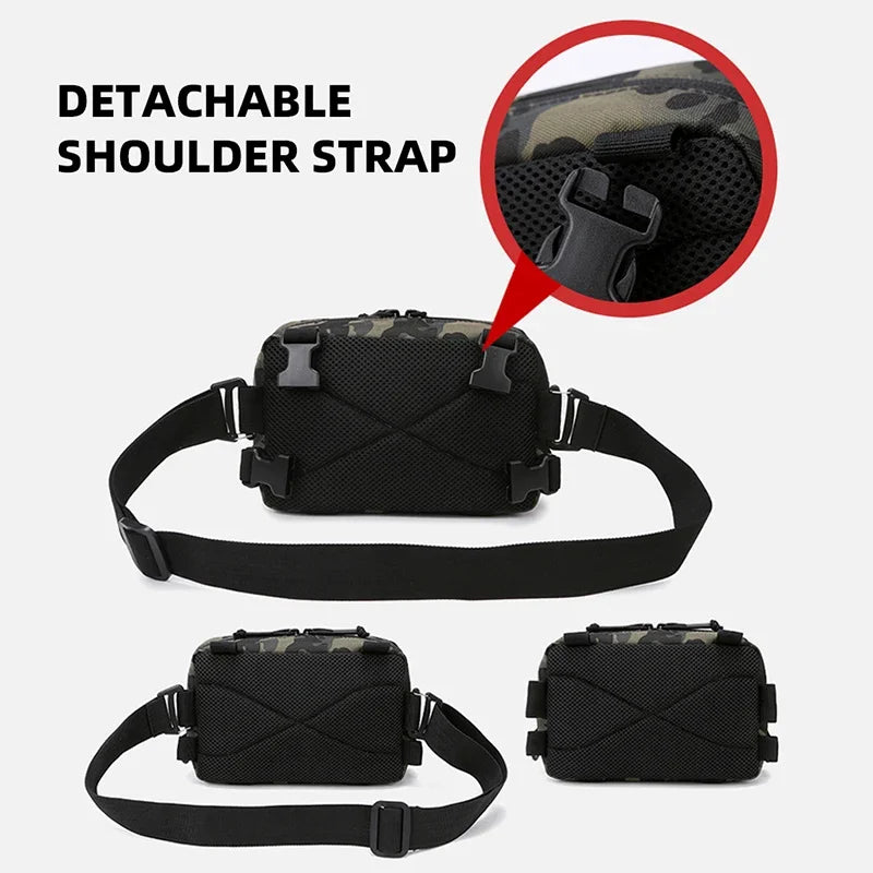 Camo Fishing Vest Bag Utility Tackle Chest Pack for Outdoor Activities