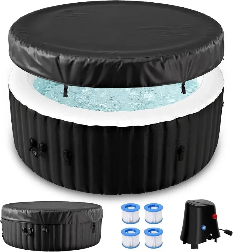 LILYPELLE Inflatable Hot Tub for 1-2 Persons, 75 Gallon Capacity