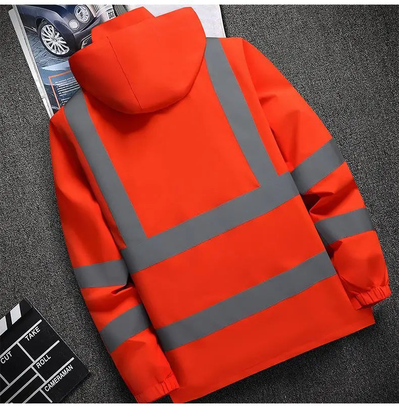 Men's Workwear Jacket Waterproof Windproof Reflective Outdoor Construction