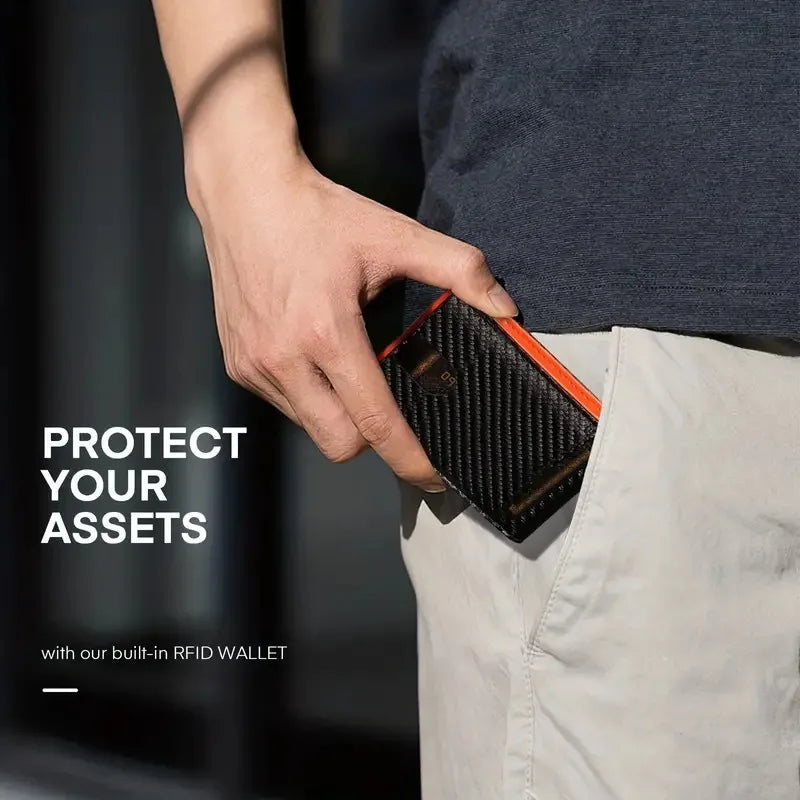 Slim Wallet for Men - RFID Blocking Leather Bifold Front Pocket Wallet