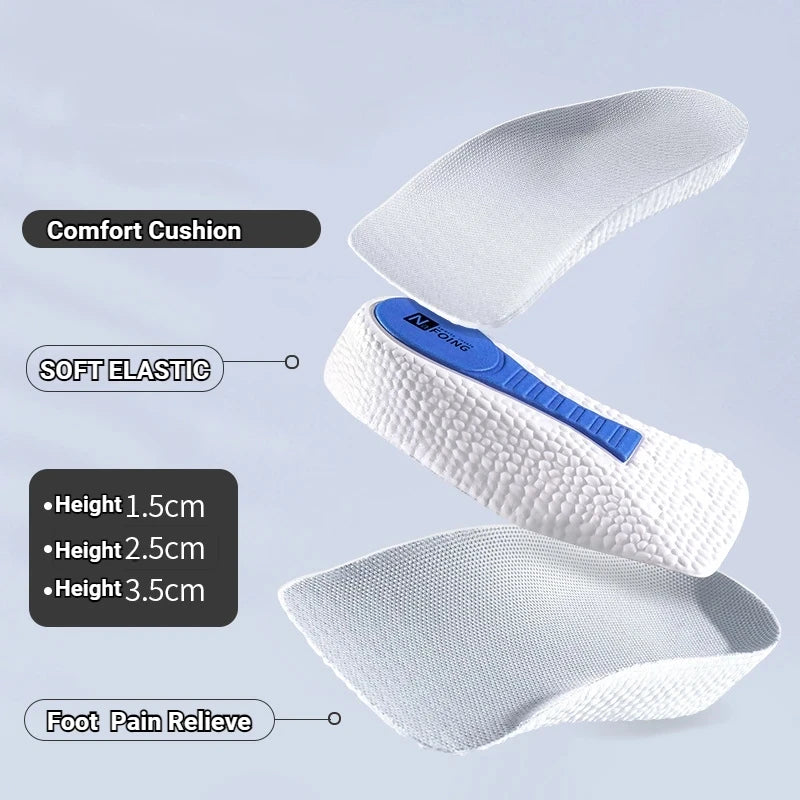 Memory Foam Height Increase Insoles for Men Women Arch Support Shoe Pads