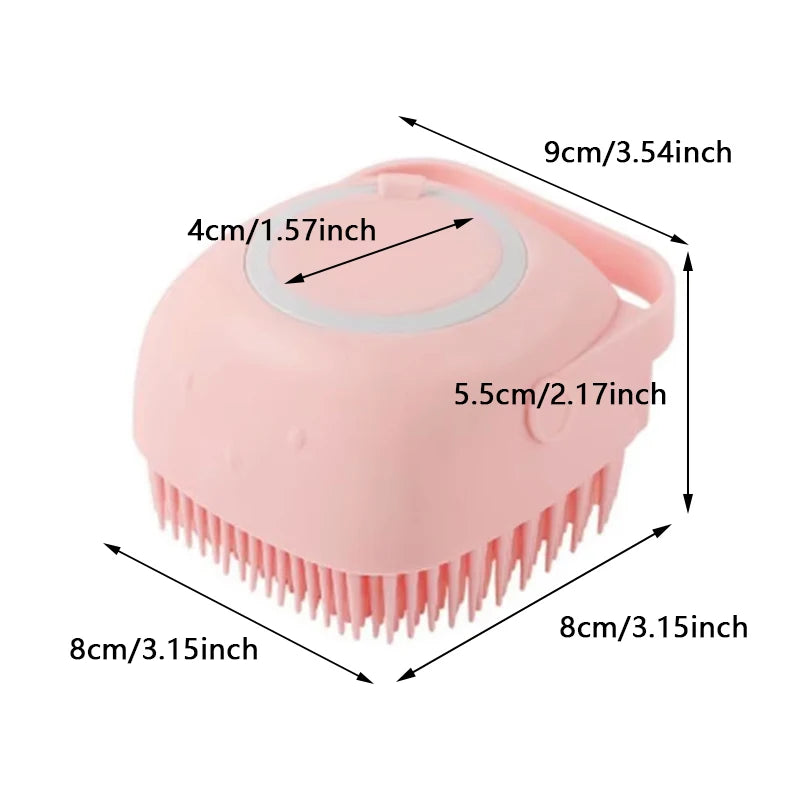 Dog Bathing Brush Silicone Shampoo Dispenser for Dogs and Cats Grooming Tool