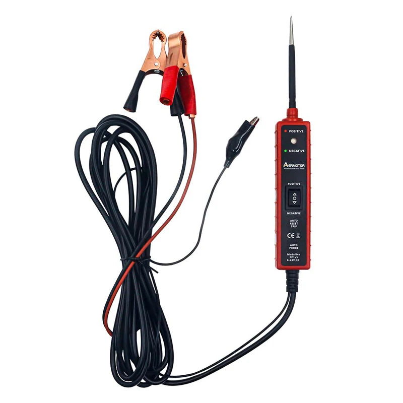 Automotive Electric Circuit Tester with Power Switch for Vehicle Diagnostics