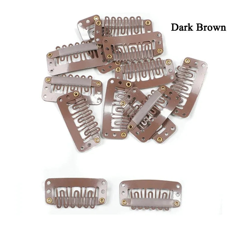 Hair Extension Clips 50 Pcs 23/28/32mm Rubber Metal Snap Accessories