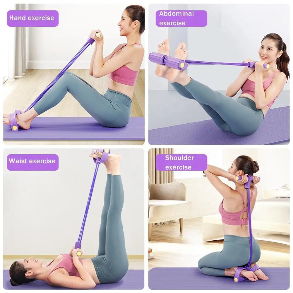 6-Tube Resistance Bands Set for Fitness, Yoga, Gym Exercises