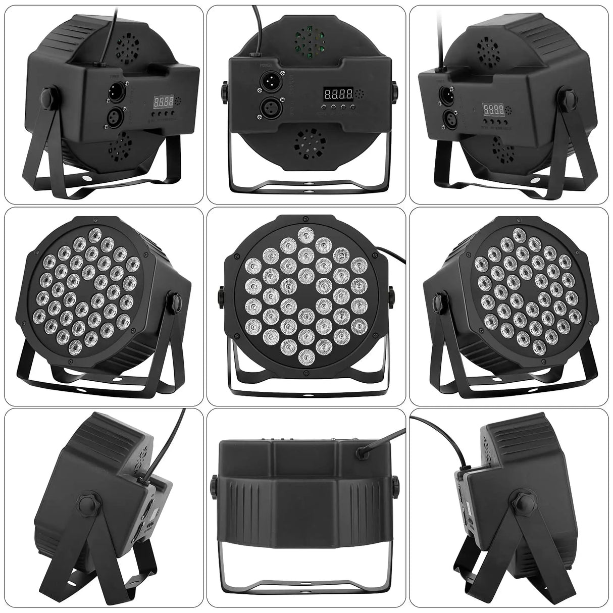 RGB LED Par Lights 36W 9 Modes Sound Activated Remote Control for Events