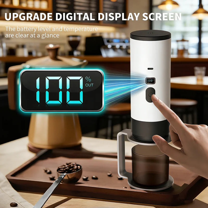 Portable 3-in-1 Wireless Espresso Coffee Maker for Car Home Camping