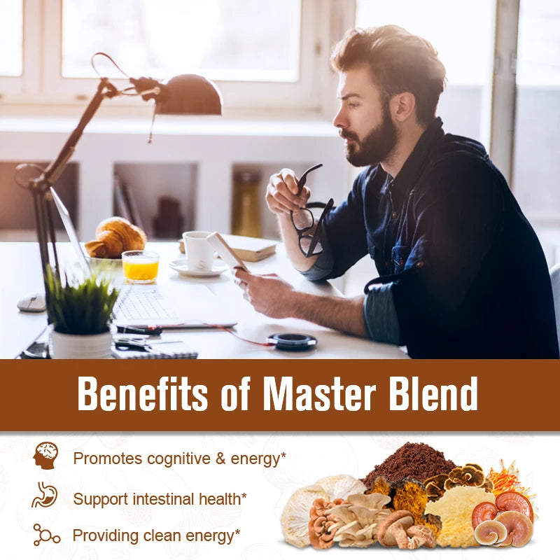 Lion's Mane Mushroom Coffee Blend 226g with Reishi and Cordyceps