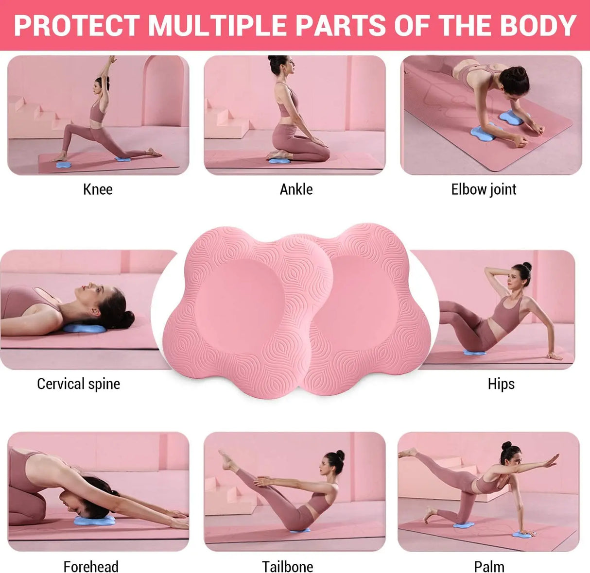 Yoga Knee Pads 2Pcs Comfortable Fitness Accessories for Pilates & Sports