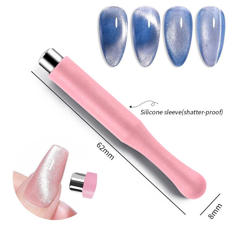 Magnetic Nail Art Tool 6-in-1 for Glitter Effect Manicure Design