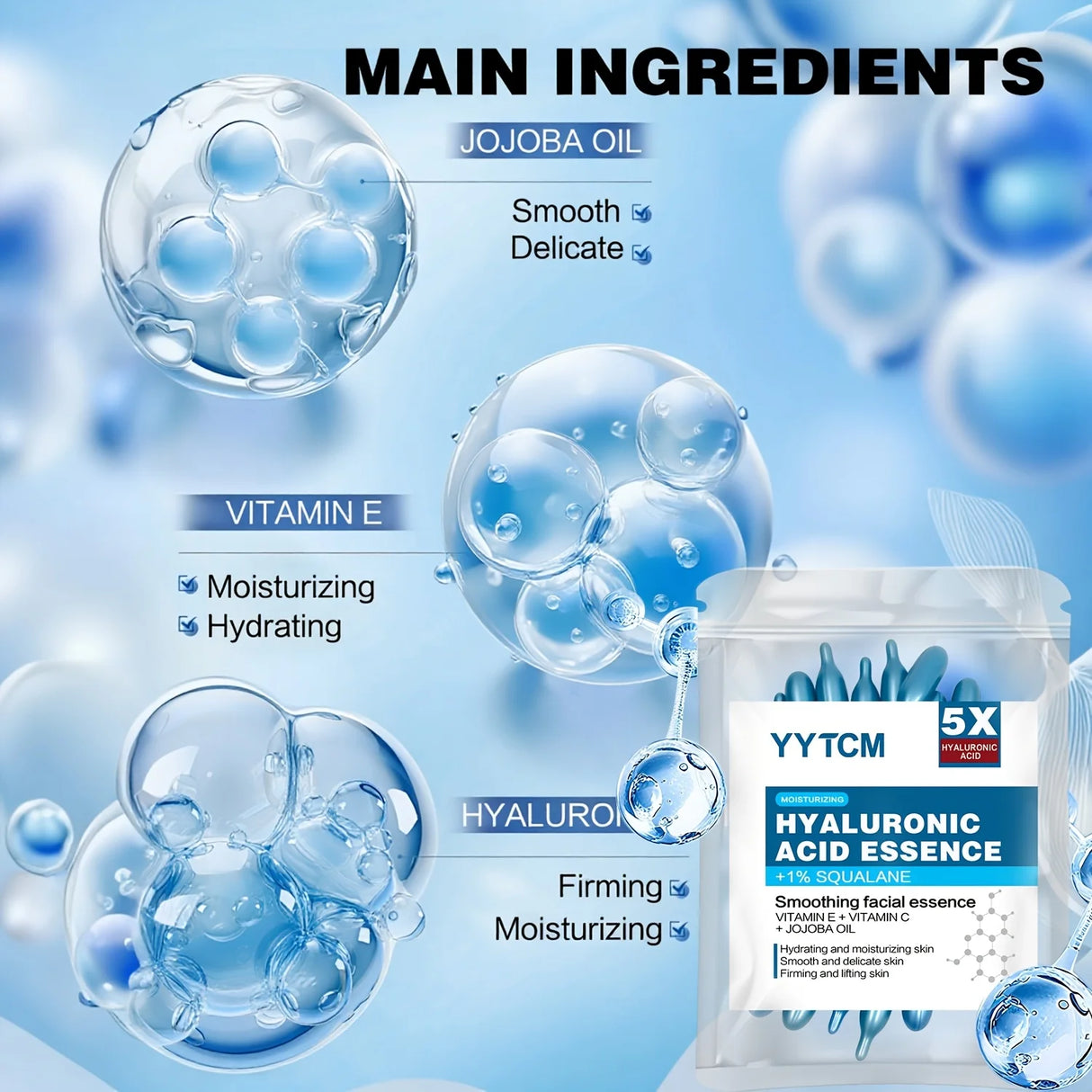 Hyaluronic Acid Moisturizing Capsules 30 Count - Brightening Essence