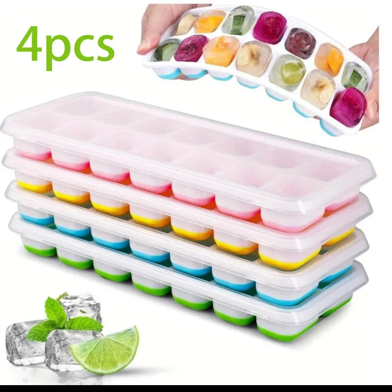 Silicone C Mold with Lid - 2/4pcs C 14 Cube Set