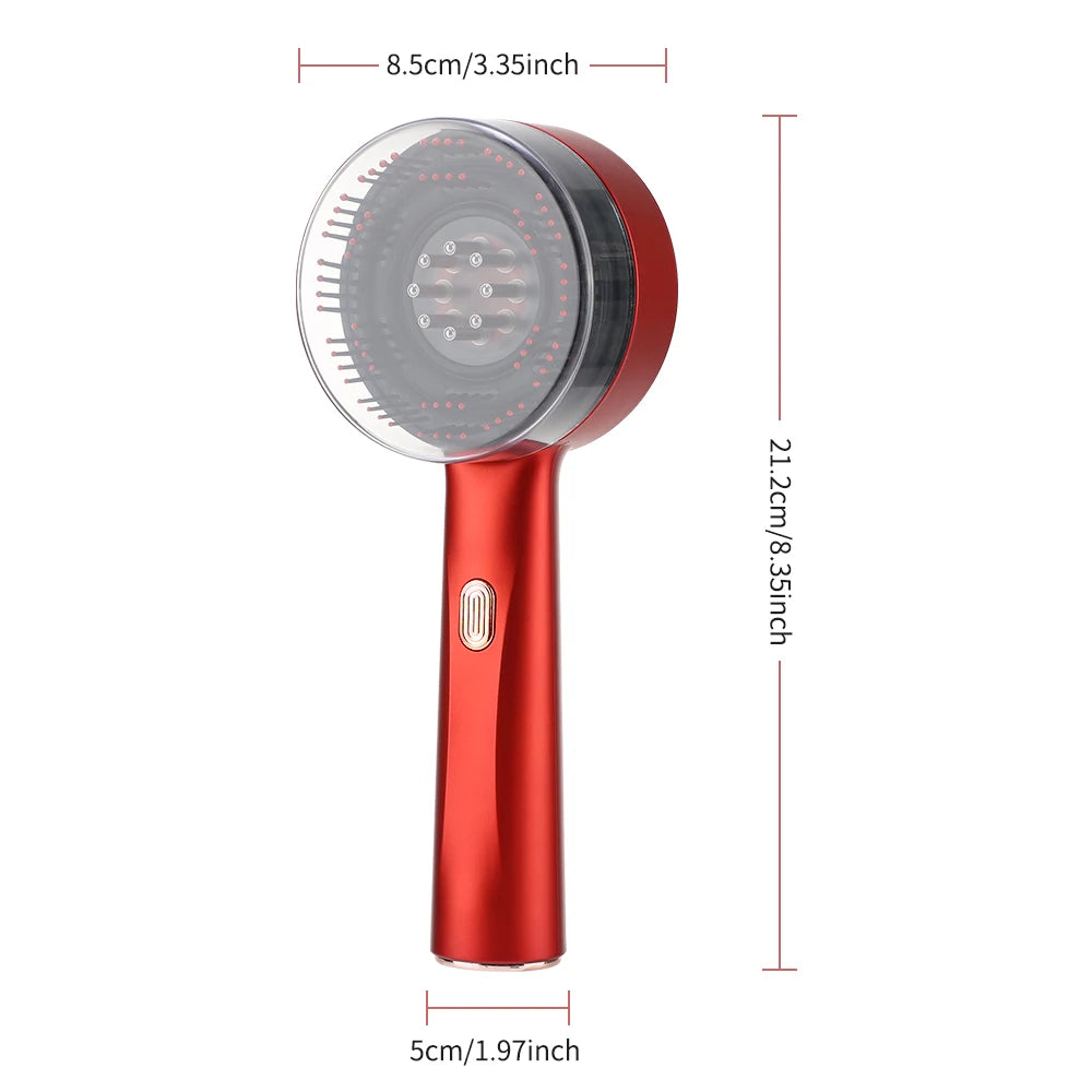 Electric Vibration Massage Comb with Red Light Therapy for Hair Growth