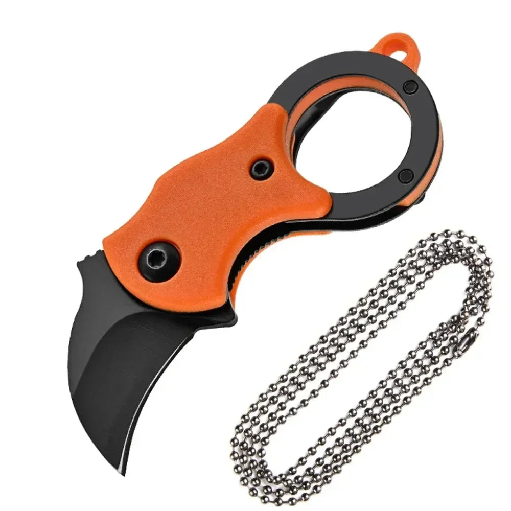 Mini Keychain Pocket Knife Stainless Steel EDC Tool Camping Fixed Blade