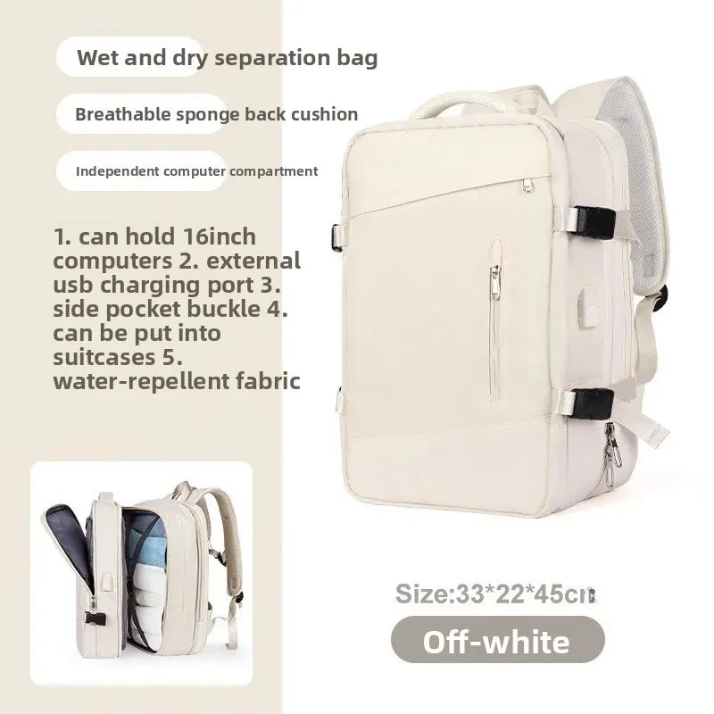 Expandable Travel Backpack for Business and Outdoor Use