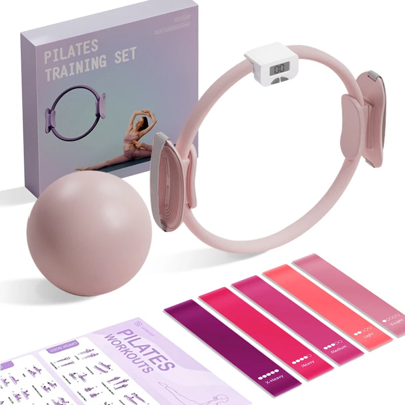 Pilates Ring Fitness Circle - Lightweight Foam Padded Handles, Toning