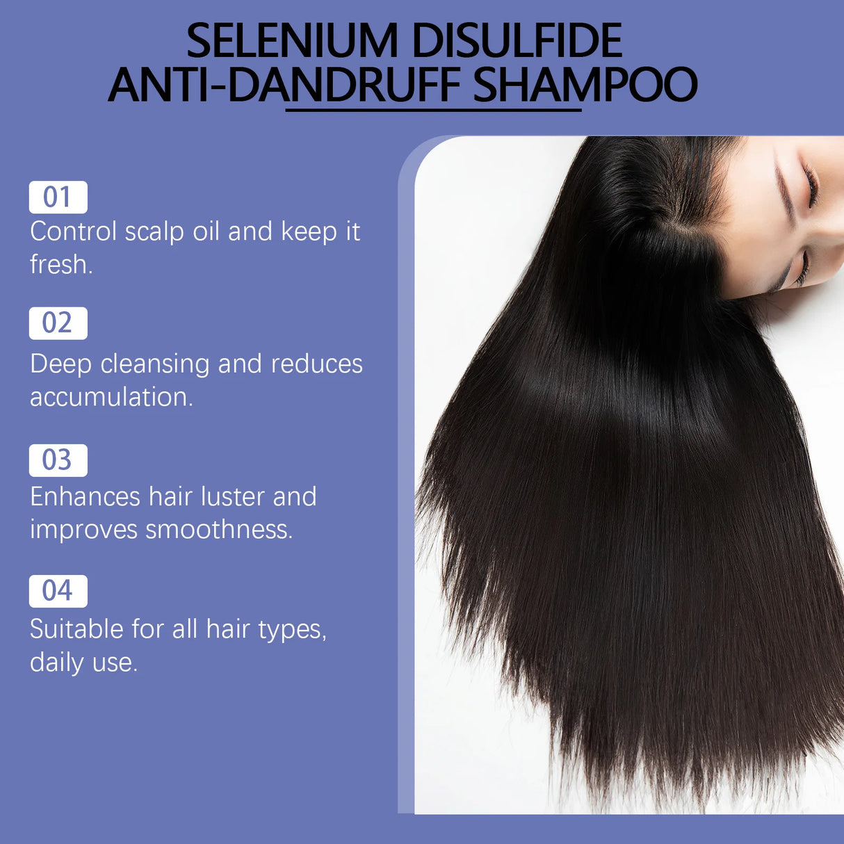 Selenium Sulfide Shampoo 8oz Deep Cleansing Dandruff Treatment