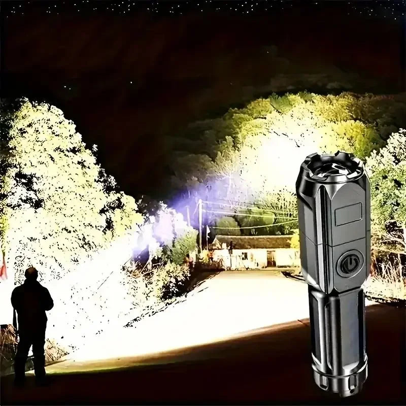 Powerful Rechargeable LED Flashlight 100,000 Lumen Waterproof Tactical Torch