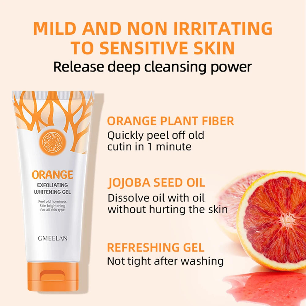 Orange Exfoliating Gel 50g - Gentle Skin Brightening Scrub & Moisturizer