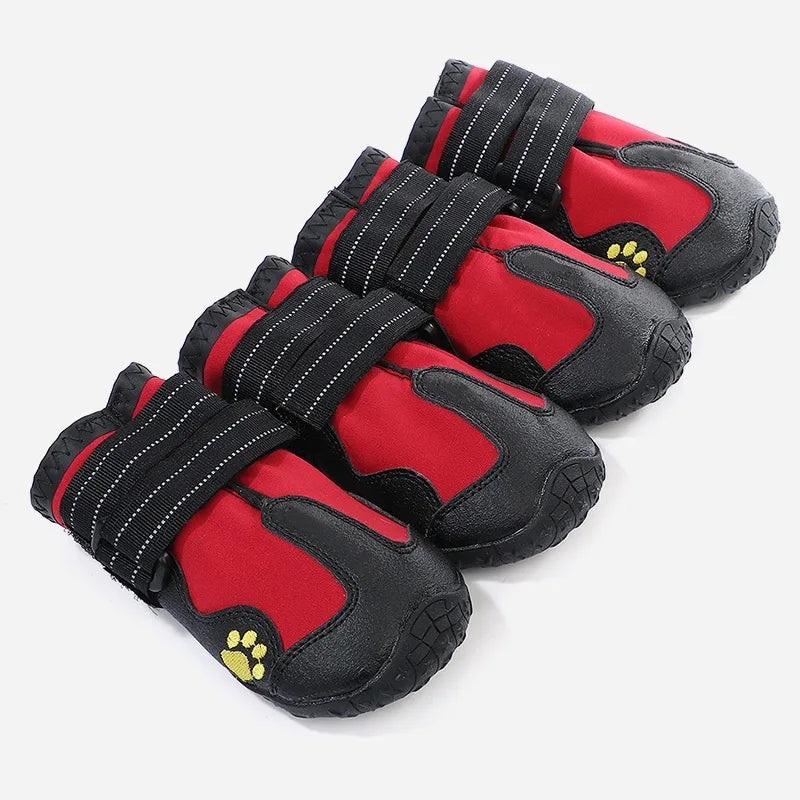 Waterproof Dog Boots Warm Snow 4pcs Set Reflective Anti-Slip for Medium Large Dogs