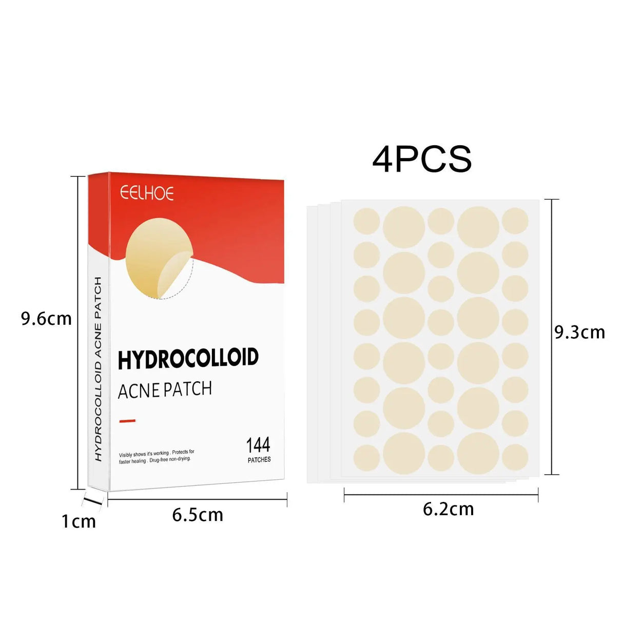 144pcs Acne Patches for Spot Treatment, Invisible Healing Stickers