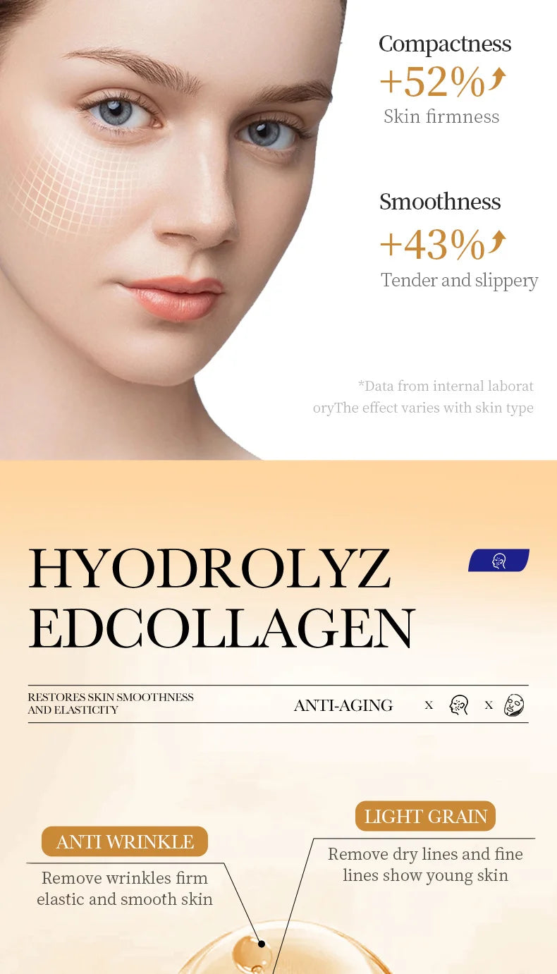 Korean Collagen Facial Mask 10pcs - Anti-Aging, Moisturizing, Brightening
