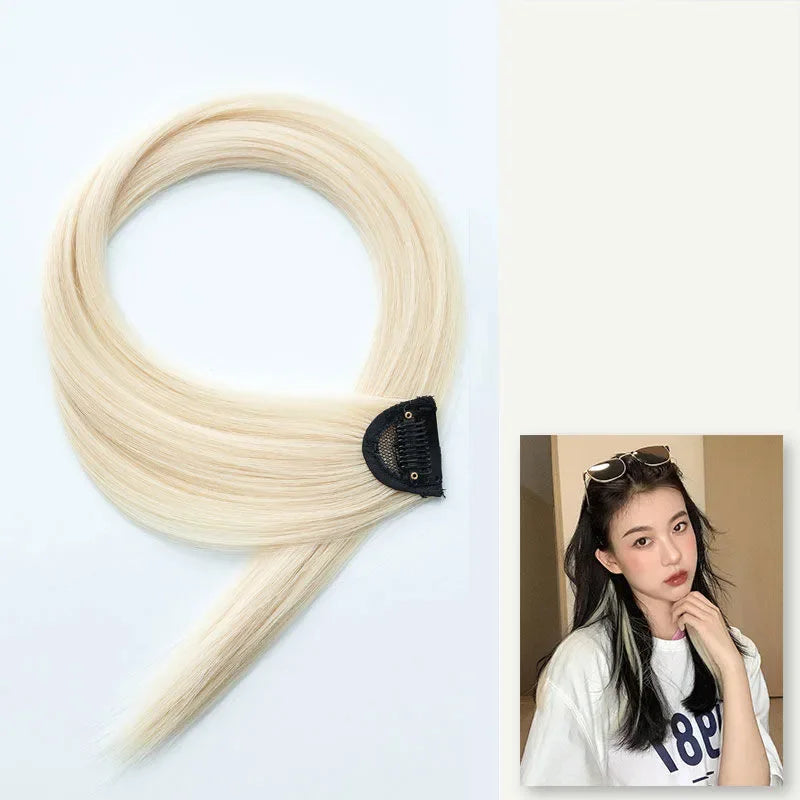 60cm Clip In Hair Extensions Synthetic Long Straight Hairpiece Accessories
