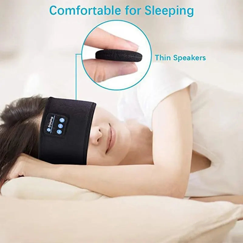 Bluetooth Sports Headband Earphones - Wireless Music Eye Mask Headset
