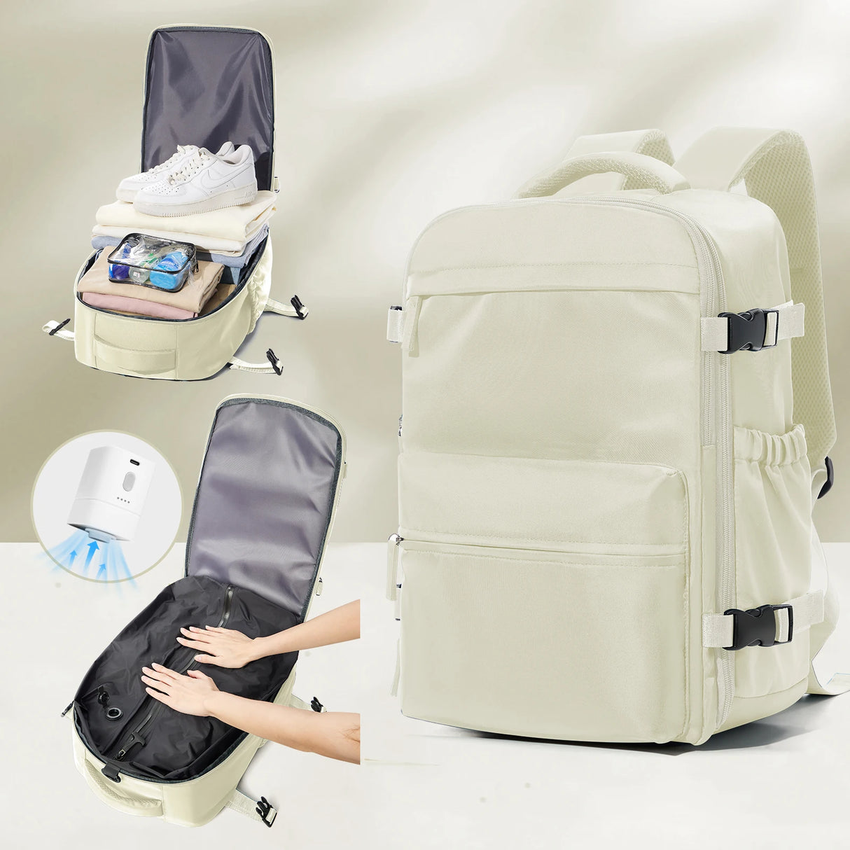 Large Capacity Vacuum Backpack for Travel, Business, and School Use