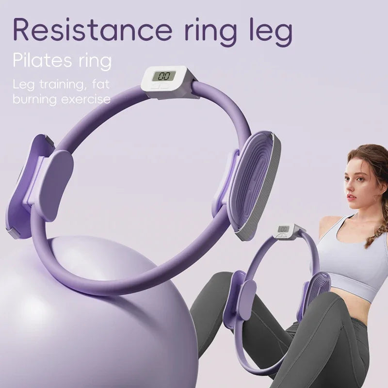 Pilates Ring Fitness Circle - Lightweight Foam Padded Handles, Toning