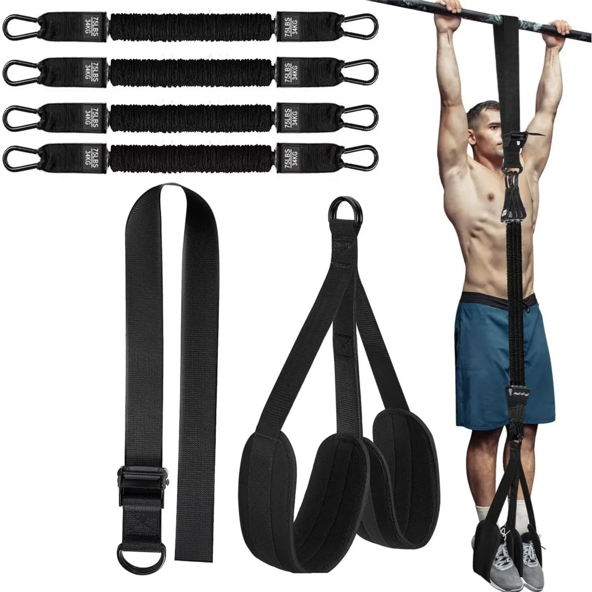 Pull Up Assistance Bands Set Resistance Strap for Chin-up Workout