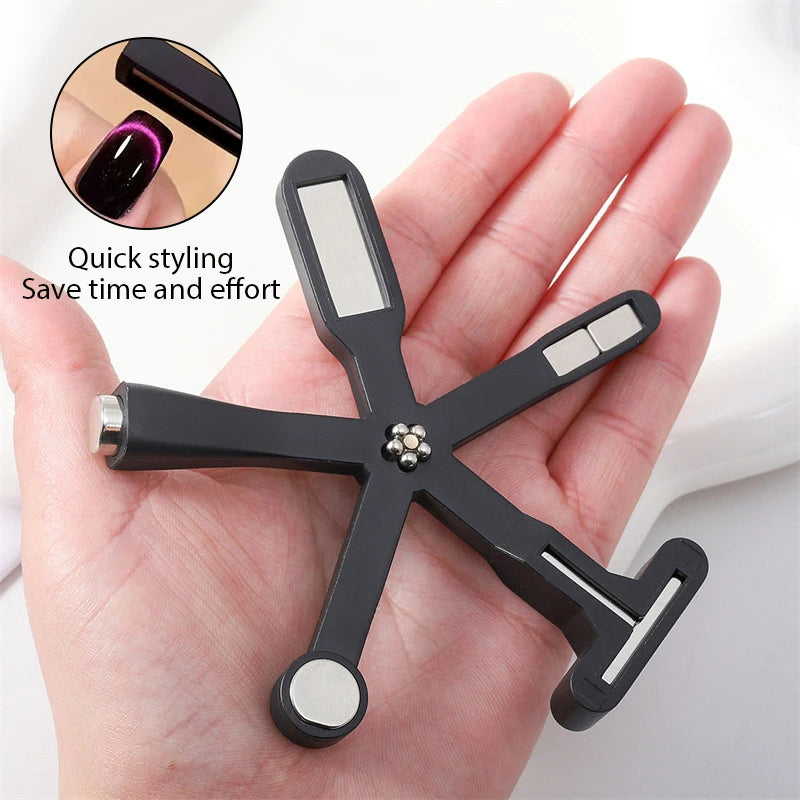 Magnetic Nail Art Tool 6-in-1 for Glitter Effect Manicure Design