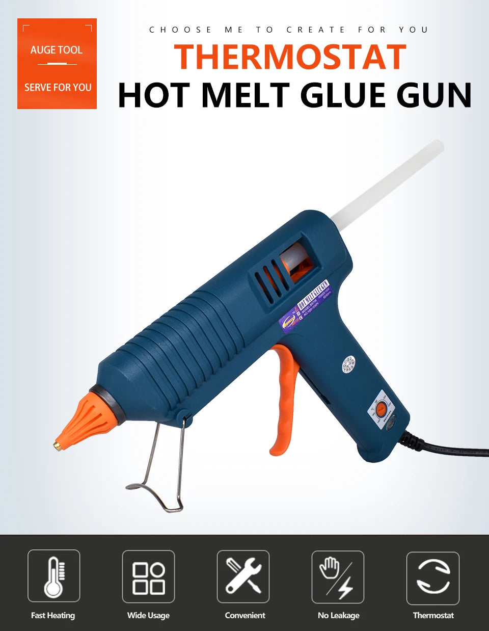 150W Hot Melt Glue Gun with Temperature Control for DIY Projects