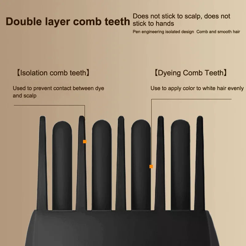 2-in-1 Plant Hair Dye Stick with Comb - Temporary Hair Color for White Hairs